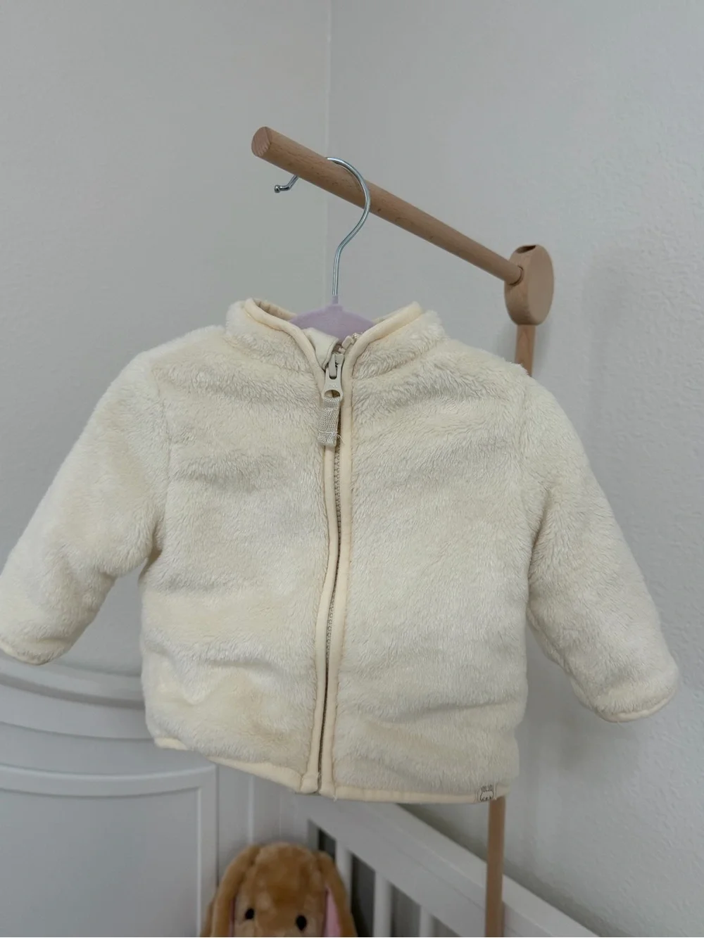Carter's Cream Plush Zip Front Infant Jacket